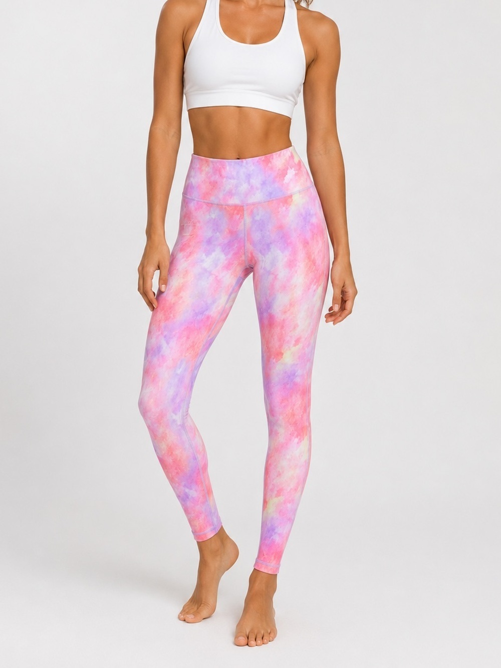 Zyia Full Length Rainbow Tie Dye Legging Yoga Pants Size 4